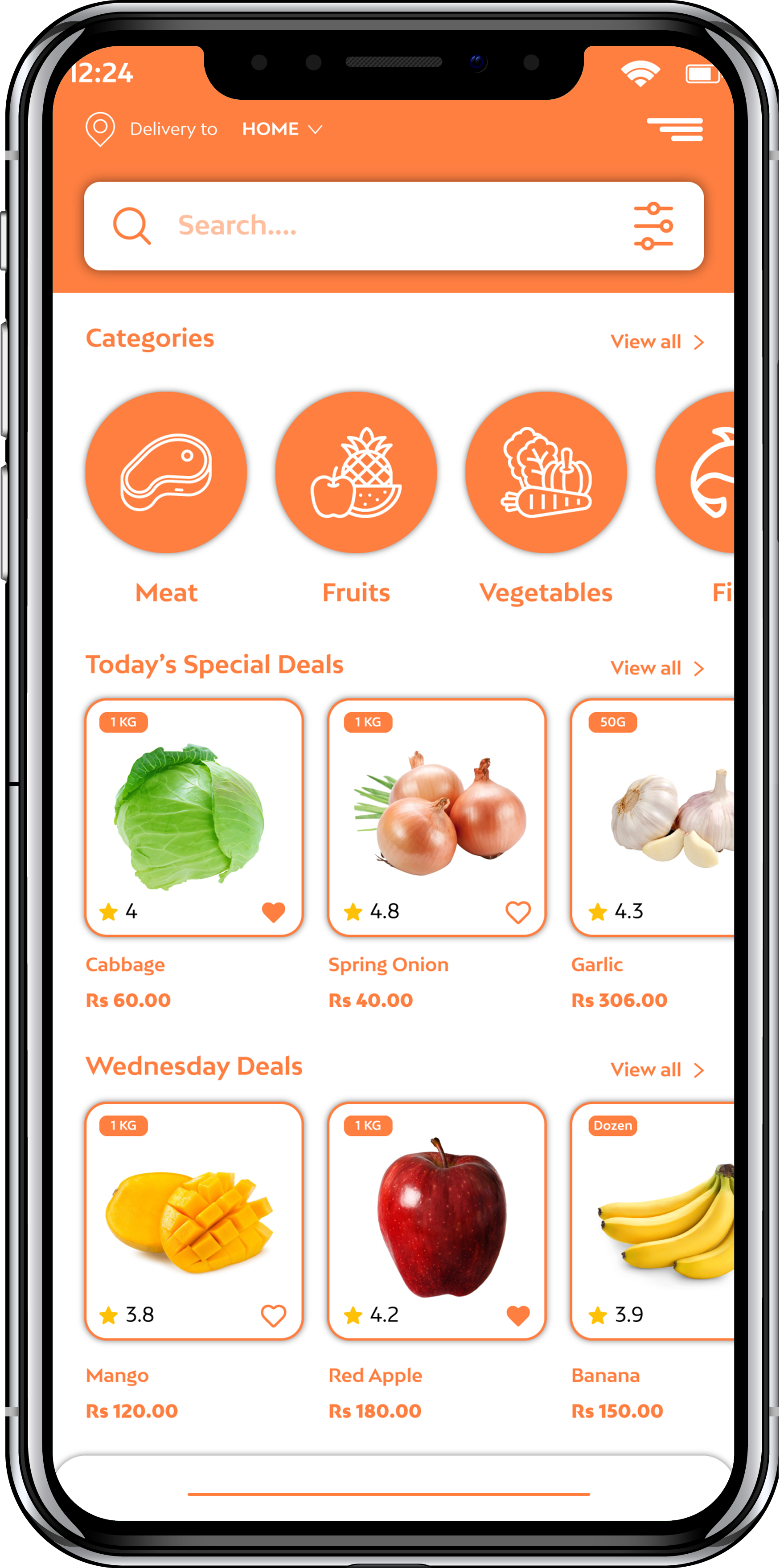 Food delivery app Cart